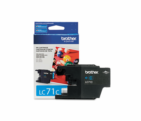 BRTLC71C LC71C (LC-71C) Ink, 300 Page-Yield, Cyan By BROTHER INTL. CORP.