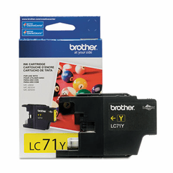 BRTLC71Y LC71Y (LC-71Y) Ink, 300 Page-Yield, Yellow By BROTHER INTL. CORP.