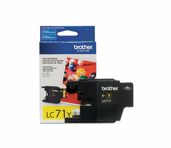 BRTLC71Y LC71Y (LC-71Y) Ink, 300 Page-Yield, Yellow By BROTHER INTL. CORP.