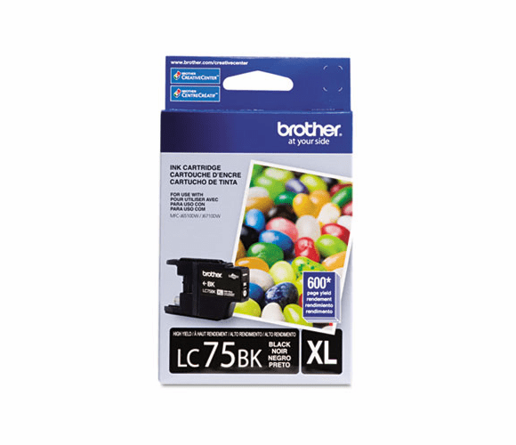 BRTLC75BK LC75BK (LC-75BK) High-Yield Ink, 600 Page-Yield, Black By BROTHER INTL. CORP.