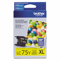 BRTLC75Y LC75Y (LC-75Y) High-Yield Ink, 600 Page-Yield, Yellow By BROTHER INTL. CORP.
