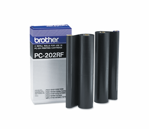 BRTPC202RF PC202RF Thermal Transfer Refill Roll, Black, 2/Pack By BROTHER INTL. CORP.