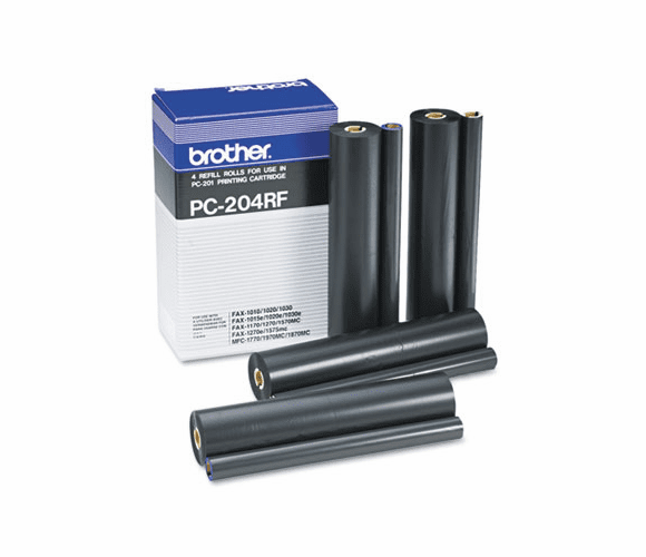 BRTPC204RF PC204RF Thermal Transfer Refill Roll, Black, 4/Pack By BROTHER INTL. CORP.