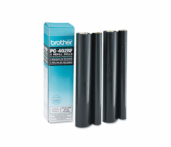 BRTPC402RF PC402RF Thermal Transfer Refill Roll, Black, 2/Pack By BROTHER INTL. CORP.
