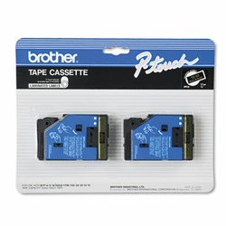 BRTTC33 TC Tape Cartridges for P-Touch Labelers, 1/2w, Gold on Black, 2/Pack By BROTHER INTL. CORP.