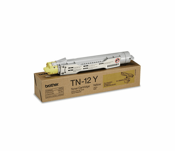 BRTTN12Y TN12Y Toner, 6000 Page-Yield, Yellow By BROTHER INTL. CORP.