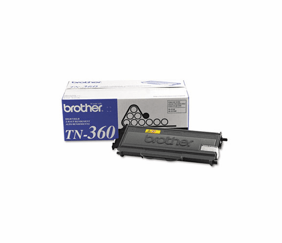 BRTTN360 TN360 High-Yield Toner, 2600 Page-Yield, Black By BROTHER INTL. CORP.