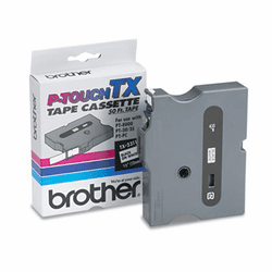 BRTTX2311 TX Tape Cartridge for PT-8000, PT-PC, PT-30/35, 1/2w, Black on White By BROTHER INTL. CORP.