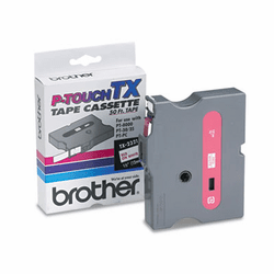 BRTTX2321 TX Tape Cartridge for PT-8000, PT-PC, PT-30/35, 1/2w, Red on White By BROTHER INTL. CORP.