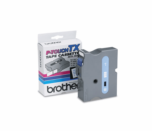BRTTX2531 TX Tape Cartridge for PT-8000, PT-PC, PT-30/35, 1w, Blue on White By BROTHER INTL. CORP.