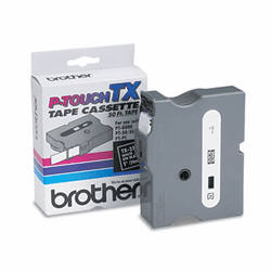 BRTTX3551 TX Tape Cartridge for PT-8000, PT-PC, PT-30/35, 1w, White on Black By BROTHER INTL. CORP.