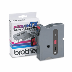 BRTTX4511 TX Tape Cartridge for PT-8000, PT-PC, PT-30/35, 1w, Black on Red By BROTHER INTL. CORP.