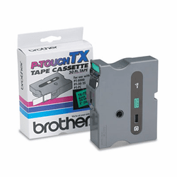 BRTTX7511 TX Tape Cartridge for PT-8000, PT-PC, PT-30/35, 1w, Black on Green By BROTHER INTL. CORP.