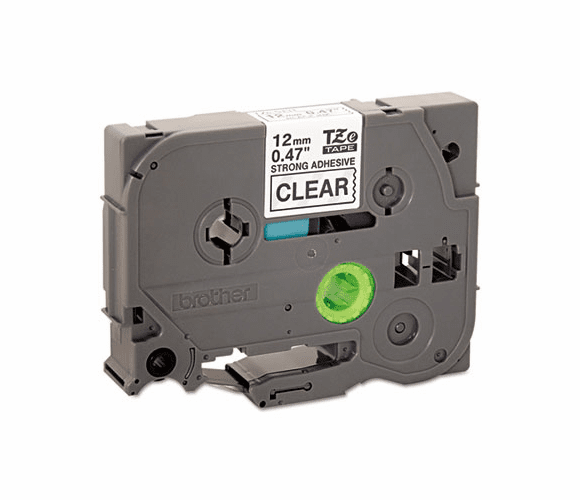 BRTTZES131 TZe Extra-Strength Adhesive Laminated Labeling Tape, 1/2w, Black on Clear By BROTHER INTL. CORP.