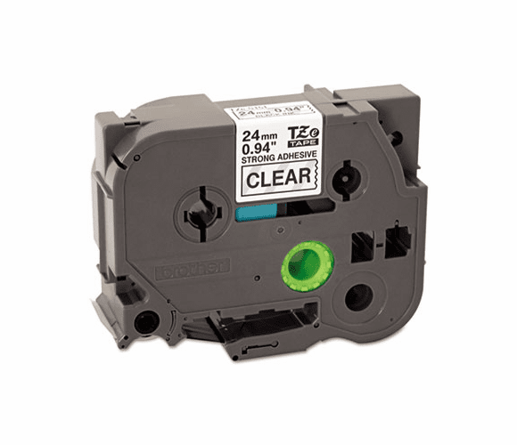 BRTTZES151 TZe Extra-Strength Adhesive Laminated Labeling Tape, 1w, Black on Clear By BROTHER INTL. CORP.