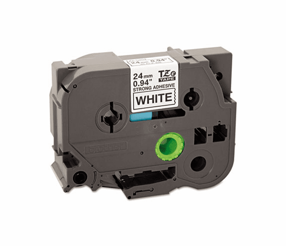 BRTTZES251 TZe Extra-Strength Adhesive Laminated Labeling Tape, 1w, Black on White By BROTHER INTL. CORP.