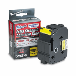 BRTTZES661 TZ Extra-Strength Adhesive Laminated Labeling Tape, 1-1/2w, Black on Yellow By BROTHER INTL. CORP.