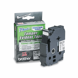 BRTTZESE4 TZ Security Tape Cartridge for P-Touch Labelers, 3/4w, Black on White By BROTHER INTL. CORP.