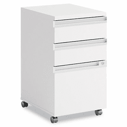 BSH34F53WH Mobile Pedestal (B/B/F) Momentum: White By BUSH INDUSTRIES