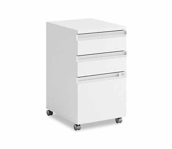 BSH34F53WH Mobile Pedestal (B/B/F) Momentum: White By BUSH INDUSTRIES