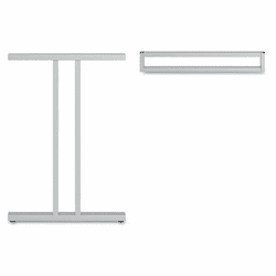 BSH34TSLEGSV03 Leg Kit-Dog Leg for 24"H Storage Momentum: Silver By BUSH INDUSTRIES