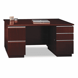 BSH50DDP60A1CS 60"W Double Pedestal Desk (F/F,B/B/F) Box 1 of 2 Milano 2 Harvest Cherry By BUSH INDUSTRIES