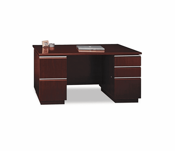 BSH50DDP60A1CS 60"W Double Pedestal Desk (F/F,B/B/F) Box 1 of 2 Milano 2 Harvest Cherry By BUSH INDUSTRIES