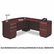 BSH50DLR72A2CS 72"W RH Double Pedestal L-Desk (B/B/F,F/F) Box 2 Milano 2 Harvest Cherry By BUSH INDUSTRIES
