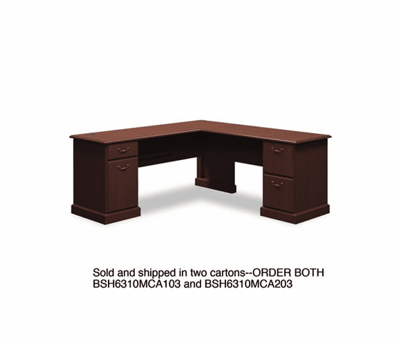 BSH6310MCA203 72"W x 72"D L-Desk (B/D, F/F) Box 2 of 2 Syndicate Mocha Cherry By BUSH INDUSTRIES
