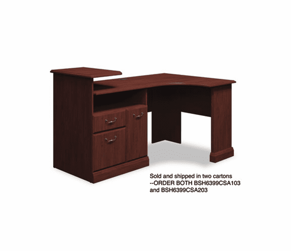 BSH6399CSA203 Expandable Corner Desk Solution (B/F/D) Box 2 of 2 Syndicate Harvest Cherry By BUSH INDUSTRIES