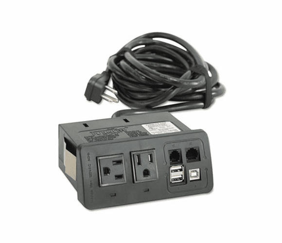 BSHAC9984003 Data/Power HUB Accessory Satin Nickel By BUSH INDUSTRIES