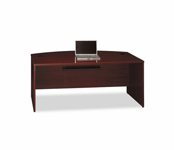 BSHQT0725CS 72"W Bow Front Desk Shell Quantum Harvest Cherry By BUSH INDUSTRIES