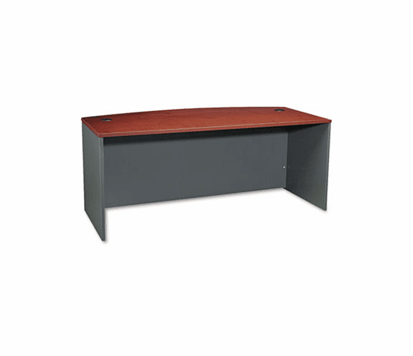 BSHWC24446 72"W Bow Front Desk Shell Series C Hansen Cherry By BUSH INDUSTRIES