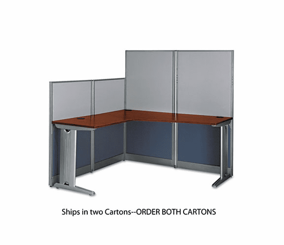 BSHWC36494A103 L-Workstation (Box 1 of 2) Office-in-an-Hour Hansen Cherry By BUSH INDUSTRIES