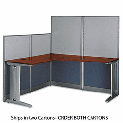 BSHWC36494A203 L-Workstation (Box 2 of 2) Office-in-an-Hour Hansen Cherry By BUSH INDUSTRIES