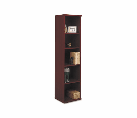 BSHWC36712 18"W 5-Shelf Bookcase Series C Mahogany By BUSH INDUSTRIES