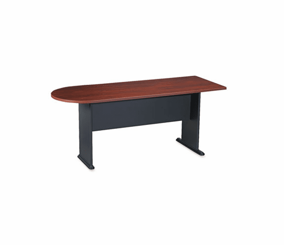 BSHWC90471A 72"W Universal Freestanding Peninsula Series A Hansen Cherry By BUSH INDUSTRIES