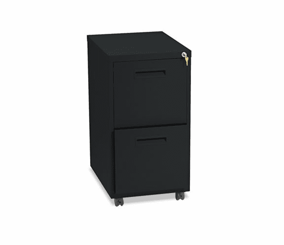 BSX1624MP Embark Series File/File Pedestal File w/2 "M" Pull Drawers, 22d, Black By BASYX