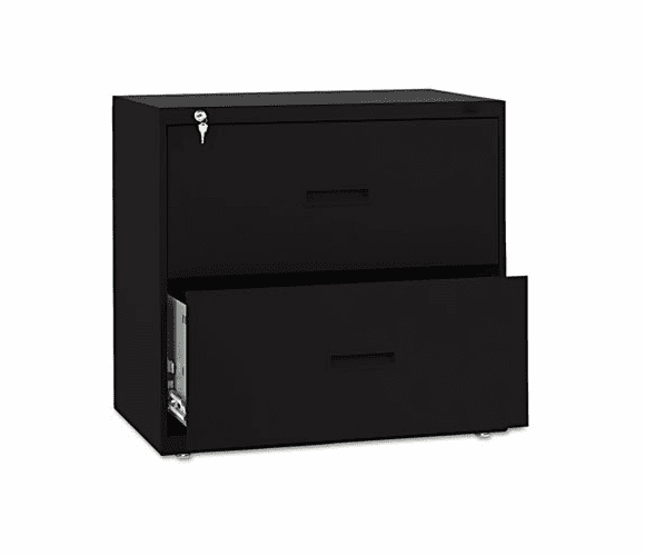 BSX432LP 400 Series Two-Drawer Lateral File, 30w x28-3/8h x19-1/4d, Black By BASYX
