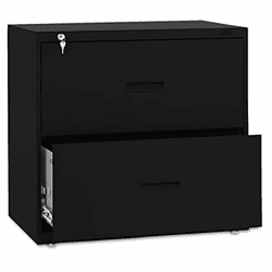 BSX432LP 400 Series Two-Drawer Lateral File, 30w x28-3/8h x19-1/4d, Black By BASYX