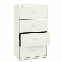 BSX434LL 400 Series Four-Drawer Lateral File, 30w x53-1/4h x19-1/4d, Putty By BASYX