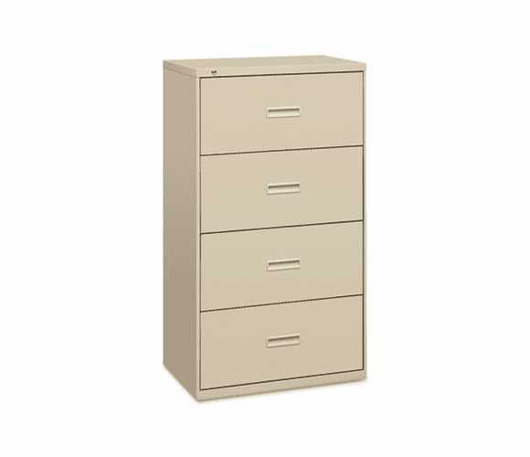 BSX484LL 400 Series Four-Drawer Lateral File, 36w x 19-1/4d x 53-1/4h, Putty By BASYX