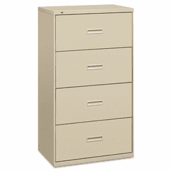 BSX484LL 400 Series Four-Drawer Lateral File, 36w x 19-1/4d x 53-1/4h, Putty By BASYX