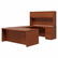 BSXBL2111A1A1 BL Laminate Series Bow Front Desk Shell, 72w x 42w x 29h, Medium Cherry By BASYX