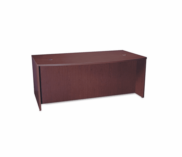 BSXBL2111NN BL Laminate Series Bow Front Desk Shell, 72w x 42w x 29h, Mahogany By BASYX