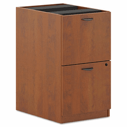 BSXBL2163A1 BL Laminate Two-Drawer Pedestal File, 15-5/8w x 21-3/4d x 27-3/4h, Medium Cherry By BASYX