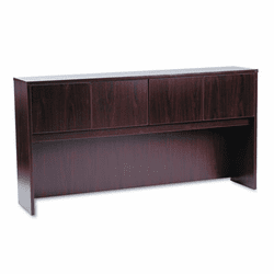 BSXBL2180NN Laminate Hutch With Four Doors, 72w x 14-5/8d x 37-1/8h, Mahogany By BASYX