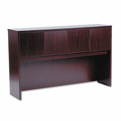 BSXBL2183NN Laminate Hutch With Four Doors, 60w x 14-5/8d x 37-1/8h, Mahogany By BASYX