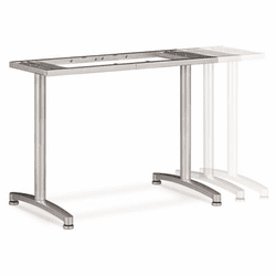 BSXBTB72X Adjustable T-Leg Base, 24w x 24h, Silver By BASYX