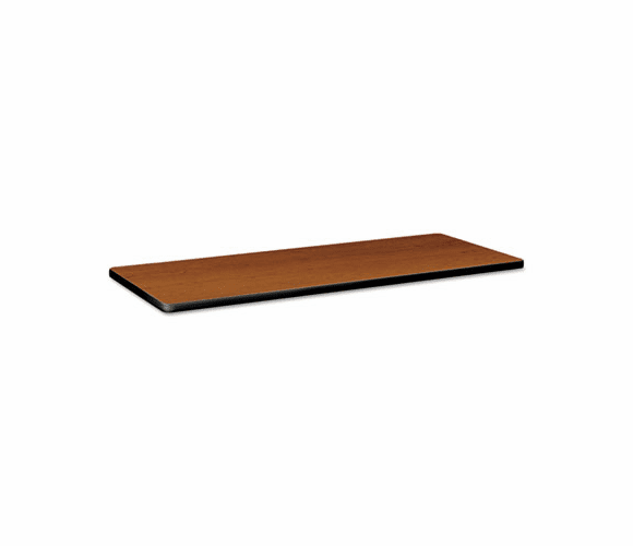 BSXBTR2460NHP Rectangular Training Table Top Without Grommets, 60w x 24d, Bourbon Cherry By BASYX